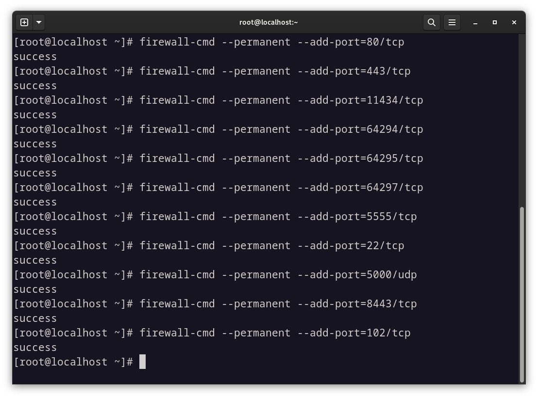 configuring the firewall